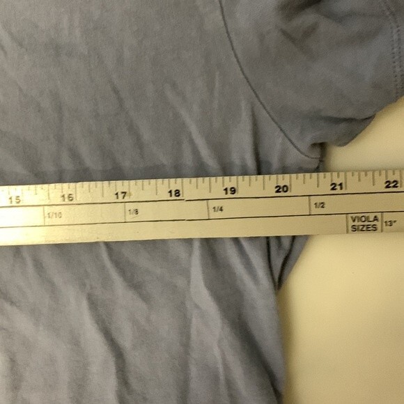 Everlane Blue Short Sleeve Slouchy V-neck T-shirt Size M - Picture 6 of 7